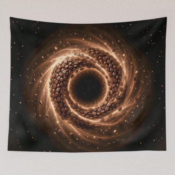 Item preview, The Great Caffeine Black Hole - Coffee Nebula Art designed and sold by Marcu Ioachim.