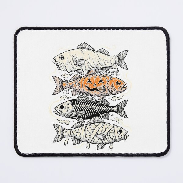 Item preview, Halloween Fishing Fish Ghost Pumpkin Skeleton Mummy designed and sold by ZAbiriarto.
