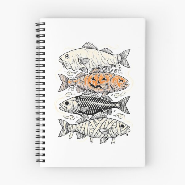 Item preview, Halloween Fishing Fish Ghost Pumpkin Skeleton Mummy designed and sold by ZAbiriarto.