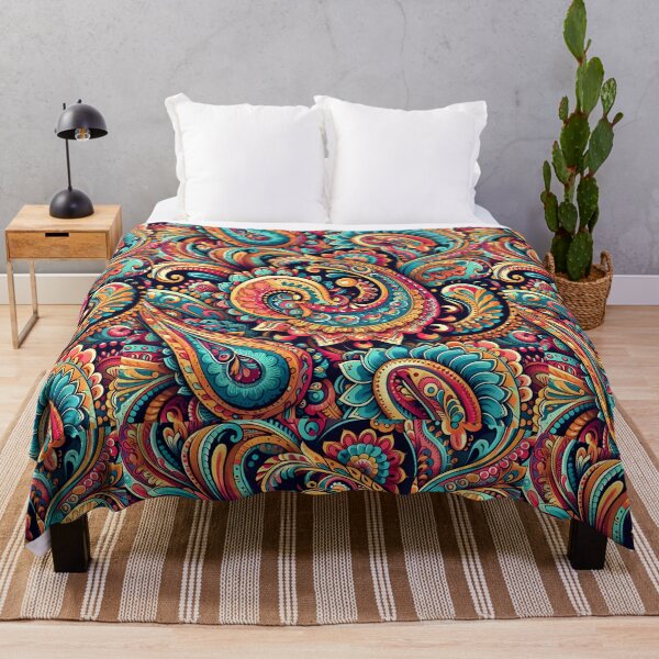 Item preview, Colorful Psychedelic Paisley – Vibrant Maximalist Boho Pattern designed and sold by Apex Designs.