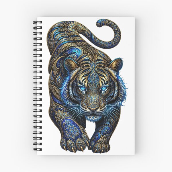 Item preview, ArtOrnamentalBlueGoldTiger designed and sold by Artrendzs.