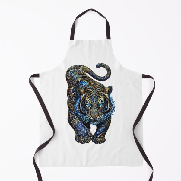 Item preview, ArtOrnamentalBlueGoldTiger designed and sold by Artrendzs.