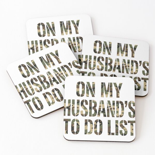Item preview, On My Husband's To Do List Military Husband Wife Couple Funny designed and sold by ZAbiriarto.