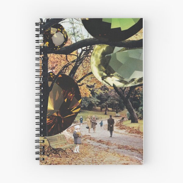 Item preview, diamonds trees autumn nature surrealist collage vintage retro aesthetic designed and sold by seventies.collages.