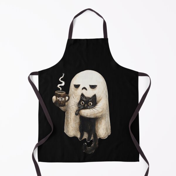 Item preview, Retro Boojee Ghost Black Cat Hot Latte designed and sold by jerrimisty889.