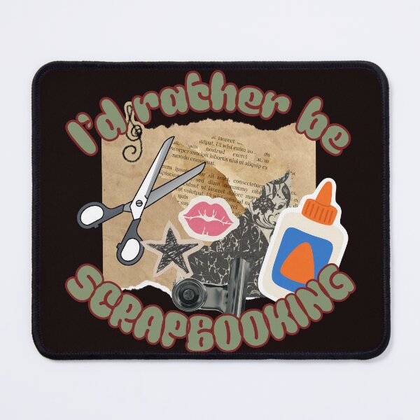 Item preview, I'd Rather Be Scrapbooking Crafting Hobby Illustration designed and sold by Rynasvz.