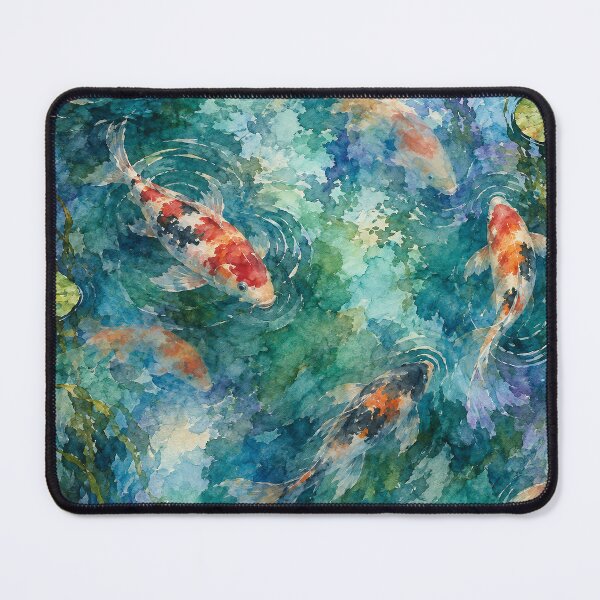 Item preview, Watercolor Koi Pond Reflections Background designed and sold by frumixart.