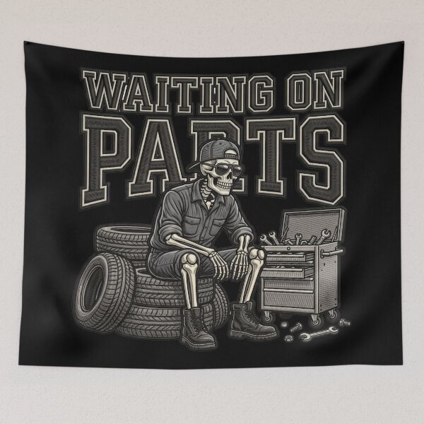 Item preview, Waiting On Parts Funny Skeleton Auto Repair designed and sold by ArtDesignTp.
