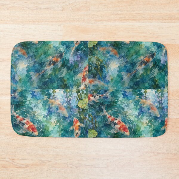 Item preview, Watercolor Koi Pond Reflections Background designed and sold by frumixart.