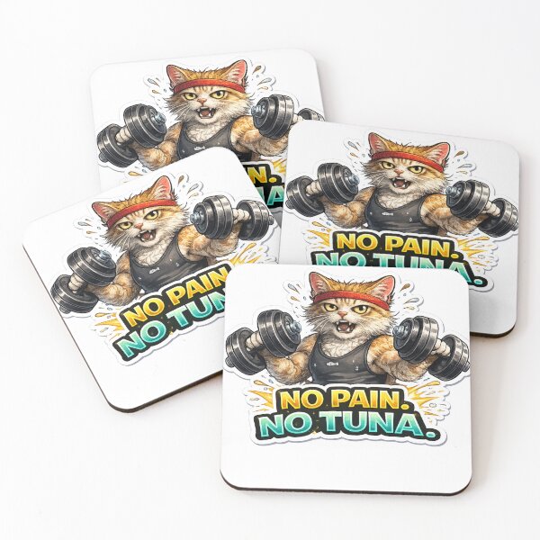 Item preview, Funny No Pain No Tuna Cat designed and sold by UvooArt.