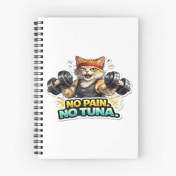 Item preview, Funny No Pain No Tuna Cat designed and sold by UvooArt.