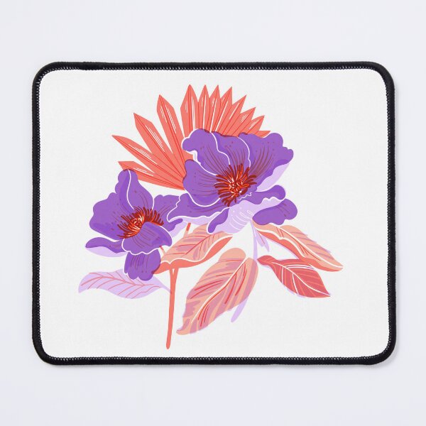 Item preview, Anemone Sun Palm Purple Tropical Blooms designed and sold by JordanKayDes.