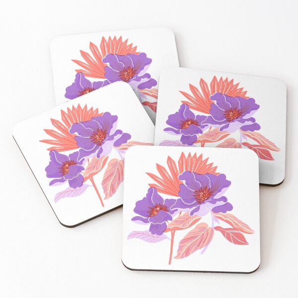 Item preview, Anemone Sun Palm Purple Tropical Blooms designed and sold by JordanKayDes.