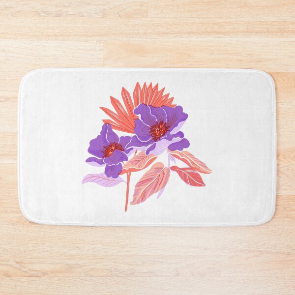 Item preview, Anemone Sun Palm Purple Tropical Blooms designed and sold by JordanKayDes.