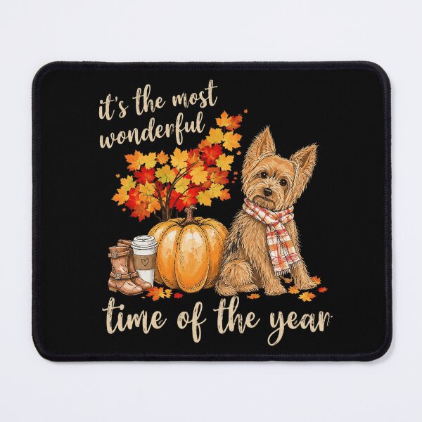 Item preview, Yorkie Autumn Quote designed and sold by EusebiaParro.