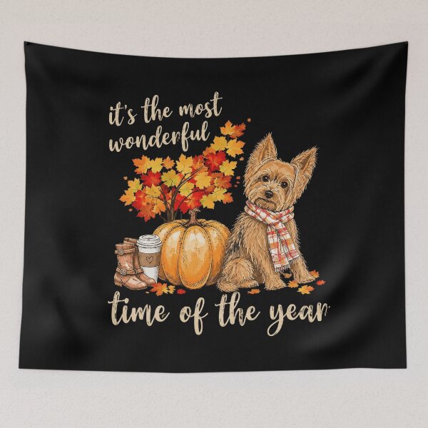 Item preview, Yorkie Autumn Quote designed and sold by EusebiaParro.