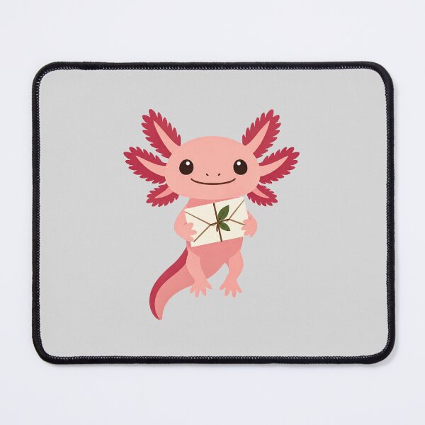 Item preview, Cute Pink Axolotl Holding a Leaf-Tied Letter designed and sold by hattie's.