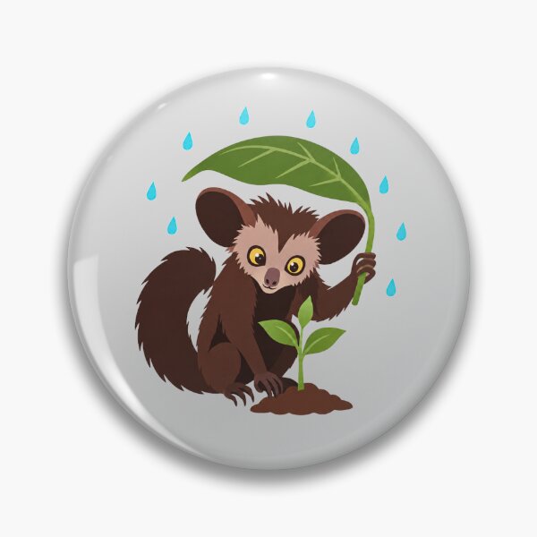 Item preview, Cute Rainy Day Lemur Under a Leaf Umbrella designed and sold by hattie's.