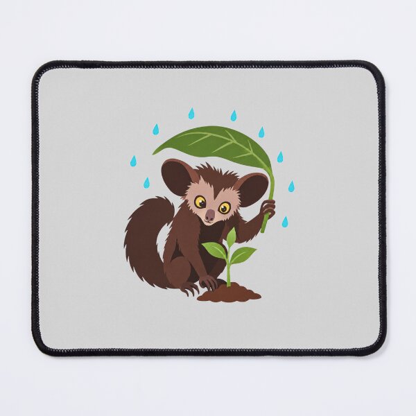 Item preview, Cute Rainy Day Lemur Under a Leaf Umbrella designed and sold by hattie's.