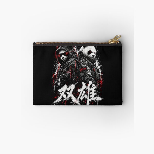 Item preview, 双雄 The Duo - Cyberpunk Panda Agents Chinese Calligraphy Streetwear designed and sold by Eagle Vision Designs.