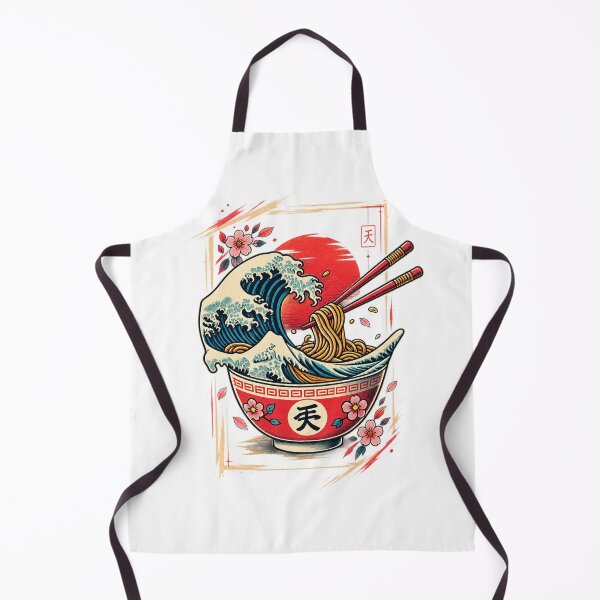 Item preview, Japanese Great Wave Ramen Bowl Art designed and sold by UnofficiallyDropped.