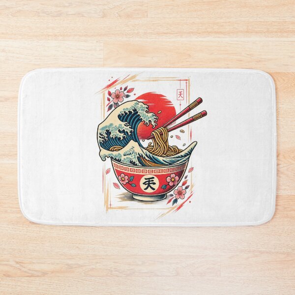Item preview, Japanese Great Wave Ramen Bowl Art designed and sold by UnofficiallyDropped.