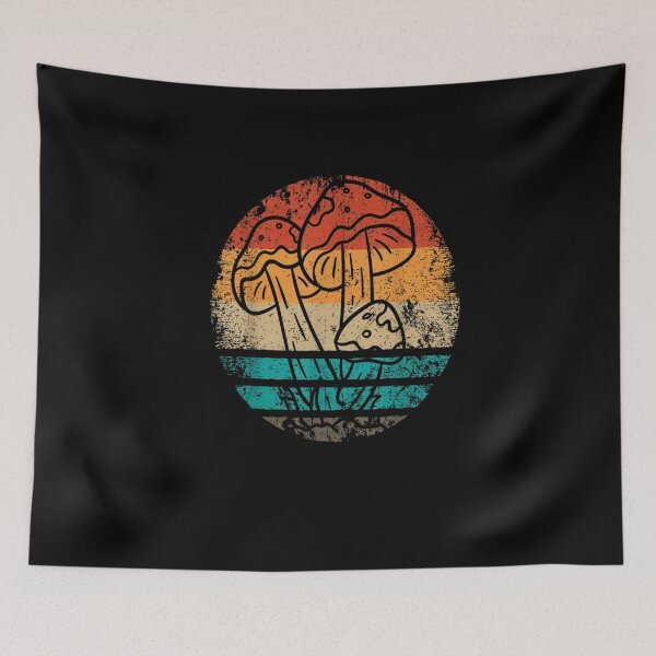 Item preview, Retro Mushroom Sunset Vintage Nature designed and sold by WilfRedokry-21.