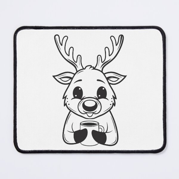 Item preview, Reindeer with Coffee Christmas Funny Gift 2 designed and sold by OneLine Studio.