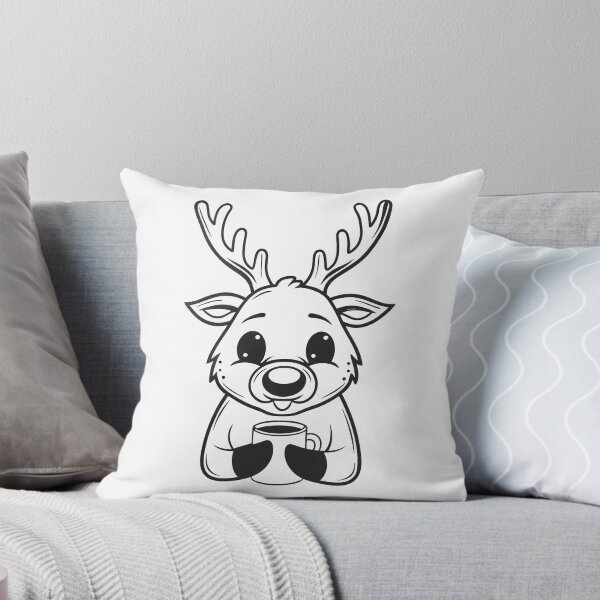Item preview, Reindeer with Coffee Christmas Funny Gift 2 designed and sold by OneLine Studio.