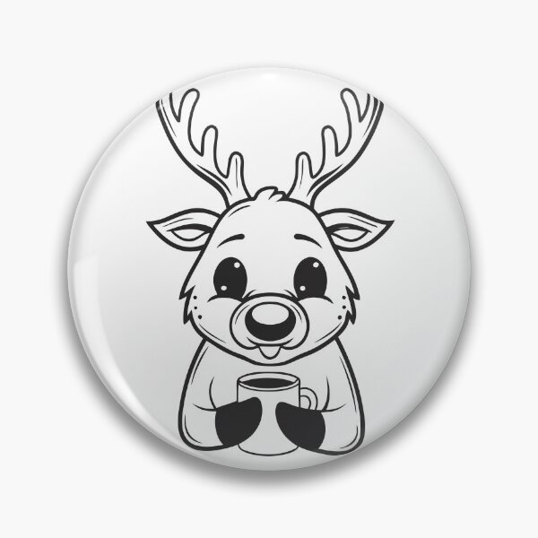 Item preview, Reindeer with Coffee Christmas Funny Gift 2 designed and sold by OneLine Studio.