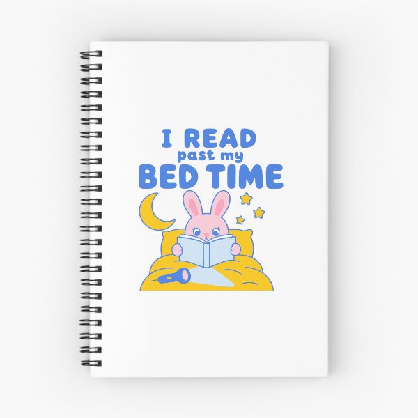 Item preview, I read past my bed time - funny night owl bookworm bunny designed and sold by GagShots.