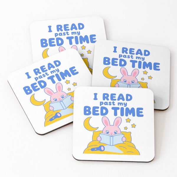Item preview, I read past my bed time - funny night owl bookworm bunny designed and sold by GagShots.