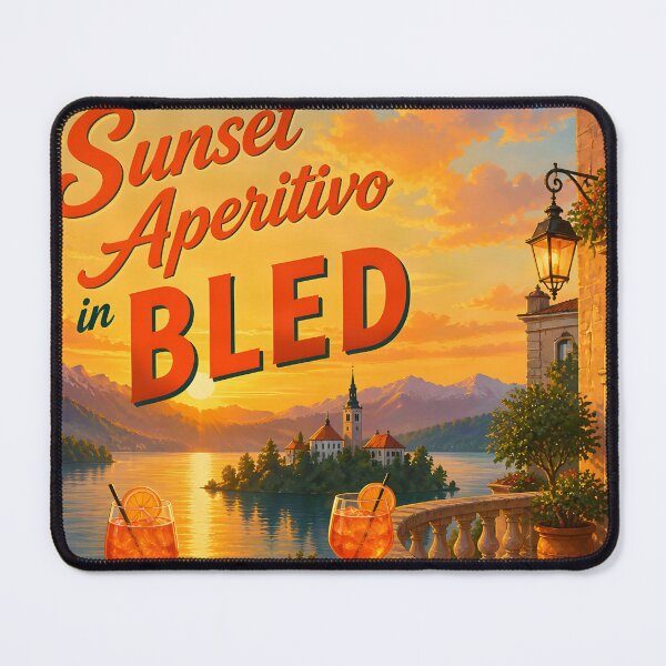 Item preview, Bled Slovenia - Scenic Style Travel Poster designed and sold by LSVart.