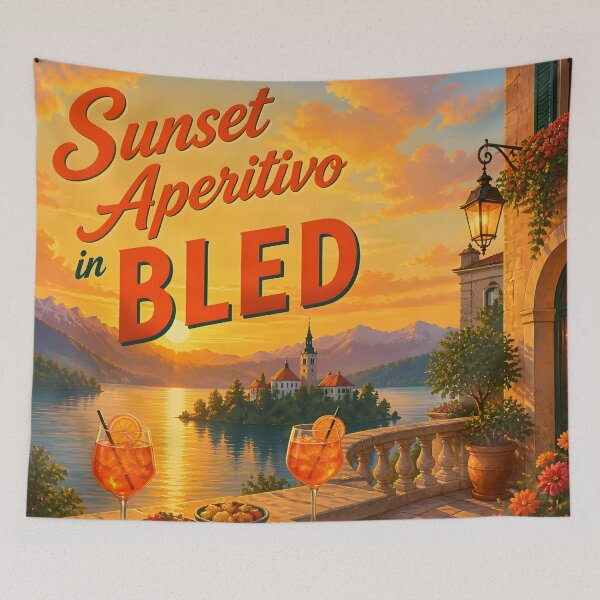 Item preview, Bled Slovenia - Scenic Style Travel Poster designed and sold by LSVart.