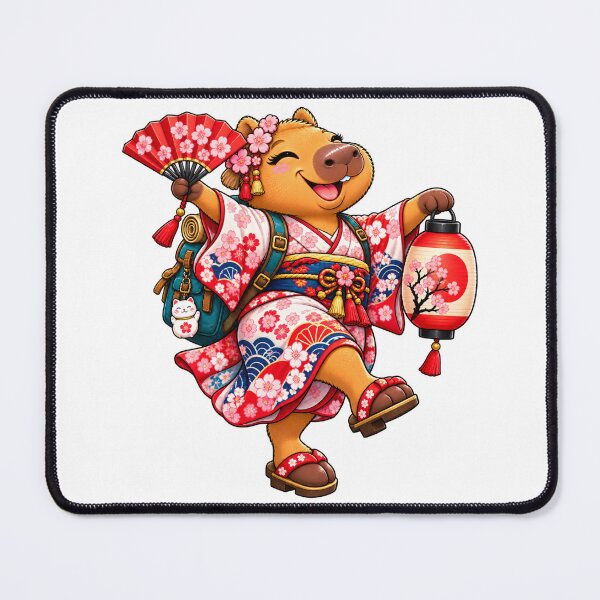 Item preview, Cute Japan Capybara – Sakura Festival Travel Adventure designed and sold by CapybaraTravels.