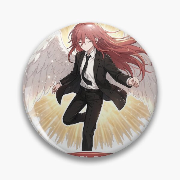 Item preview, Angel Devil Name Banner Showcase Sticker - Chainsaw Man Fan Art designed and sold by Lesley D.