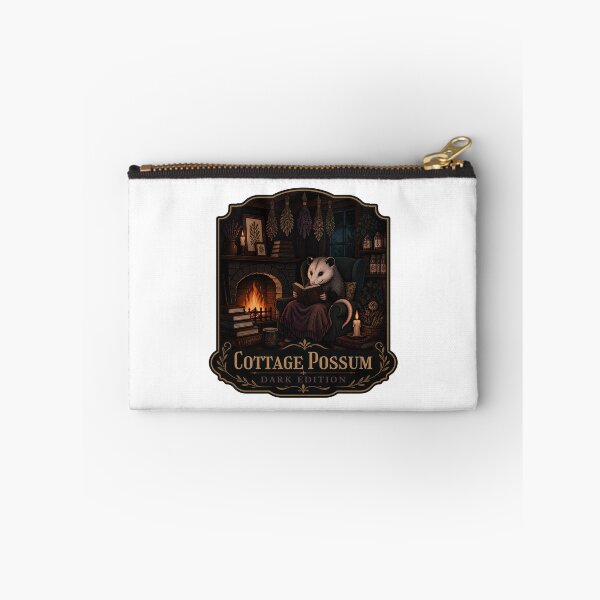 Item preview, Dark Cottagecore Possum Cozy Nocturnal Botanist Art designed and sold by Créative touche .