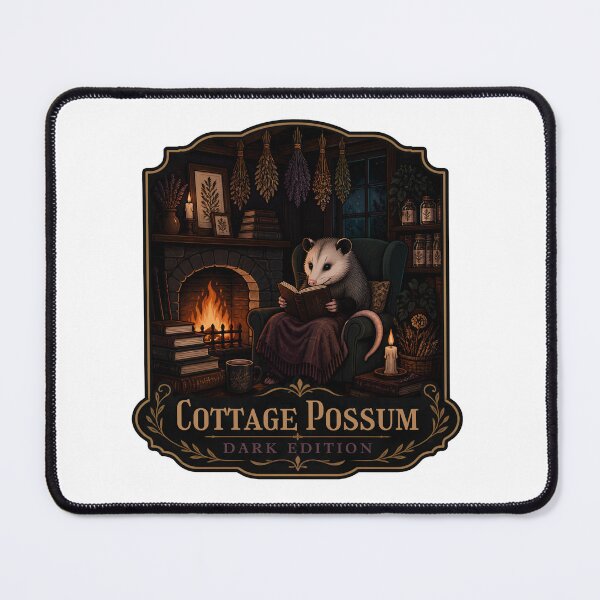 Item preview, Dark Cottagecore Possum Cozy Nocturnal Botanist Art designed and sold by Créative touche .