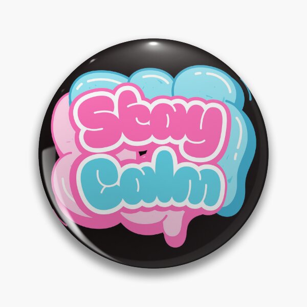 Item preview, Stay Calm Pink and Blue Graffiti Typography Art designed and sold by Rynasvz.
