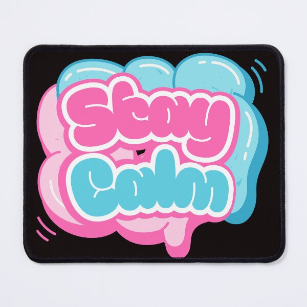 Item preview, Stay Calm Pink and Blue Graffiti Typography Art designed and sold by Rynasvz.