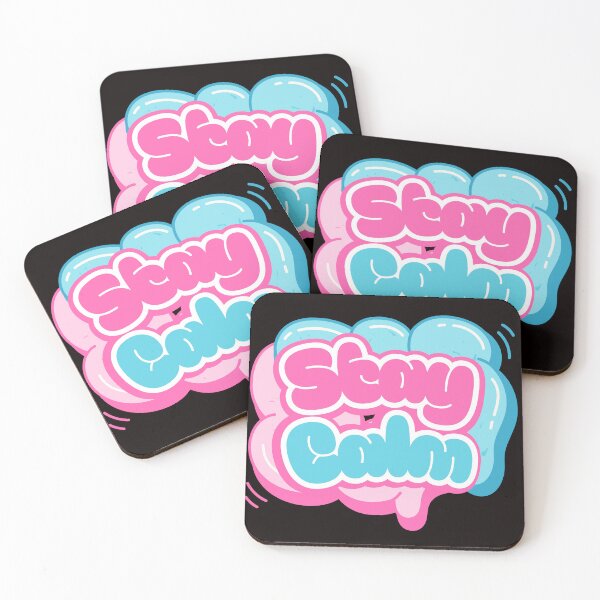 Item preview, Stay Calm Pink and Blue Graffiti Typography Art designed and sold by Rynasvz.