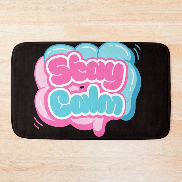 Item preview, Stay Calm Pink and Blue Graffiti Typography Art designed and sold by Rynasvz.