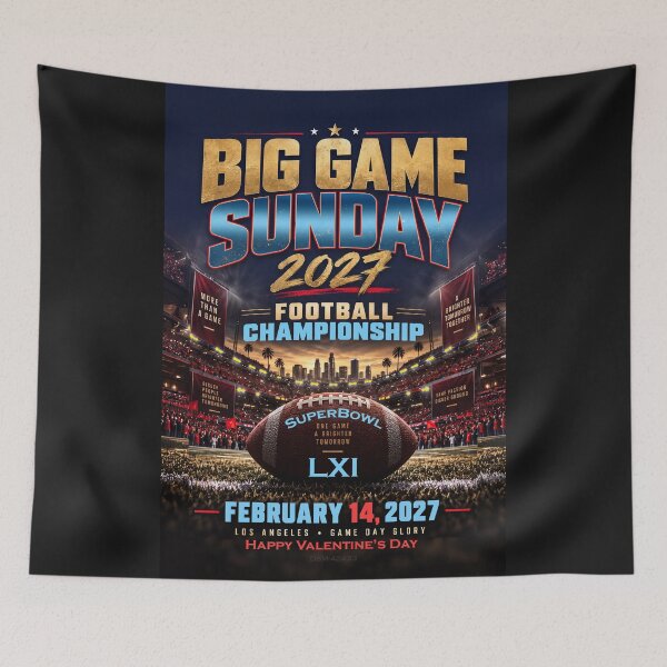 Item preview, BIG GAME SUNDAY 2027 - LXI Bowl  Chamhionships - February 14, 2027 designed and sold by DBM Photo Art 1.