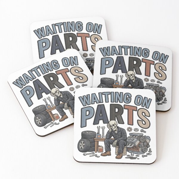 Item preview, Waiting On Parts Funny Car Repair Skeleton Mechanic designed and sold by ArtDesignTp.
