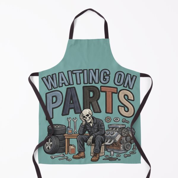 Item preview, Waiting On Parts Funny Car Repair Skeleton Mechanic designed and sold by ArtDesignTp.