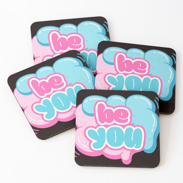 Item preview, Be You Pink and Blue Graffiti Typography Art designed and sold by Rynasvz.