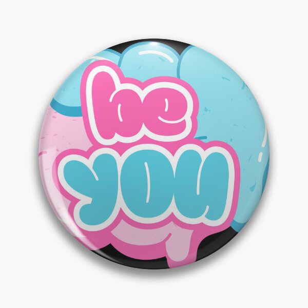 Item preview, Be You Pink and Blue Graffiti Typography Art designed and sold by Rynasvz.