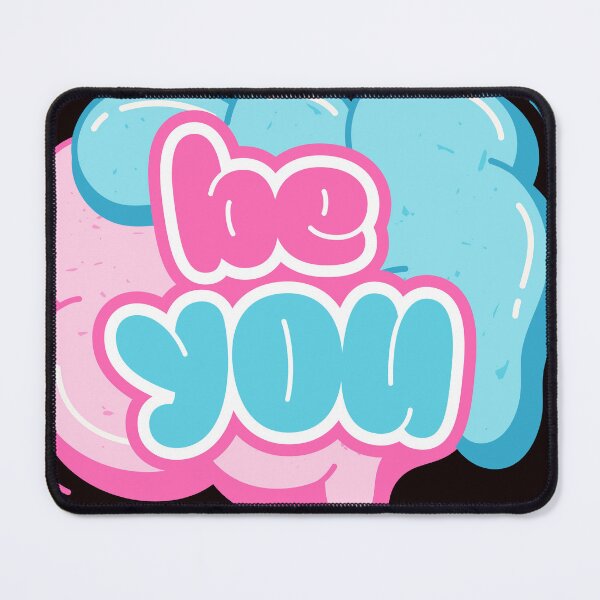 Item preview, Be You Pink and Blue Graffiti Typography Art designed and sold by Rynasvz.