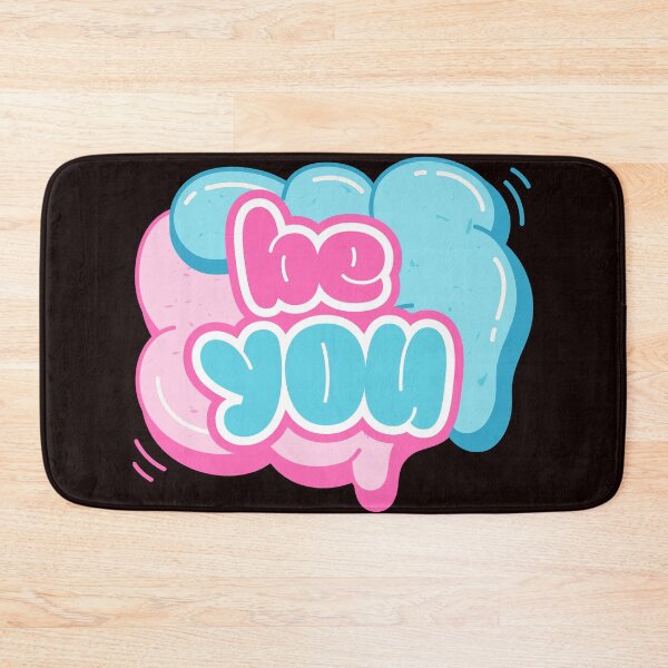 Item preview, Be You Pink and Blue Graffiti Typography Art designed and sold by Rynasvz.