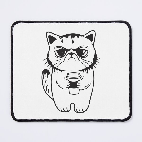Item preview, Grumpy Cat with Coffee Funny Gift 1 designed and sold by OneLine Studio.